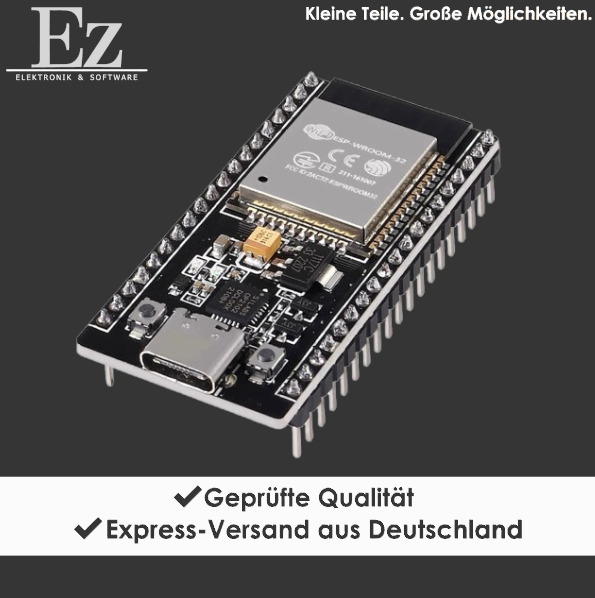 ESP32 WROOM-32 CH340 38-Pin USB-C WiFi Bluetooth Entwicklungsboard