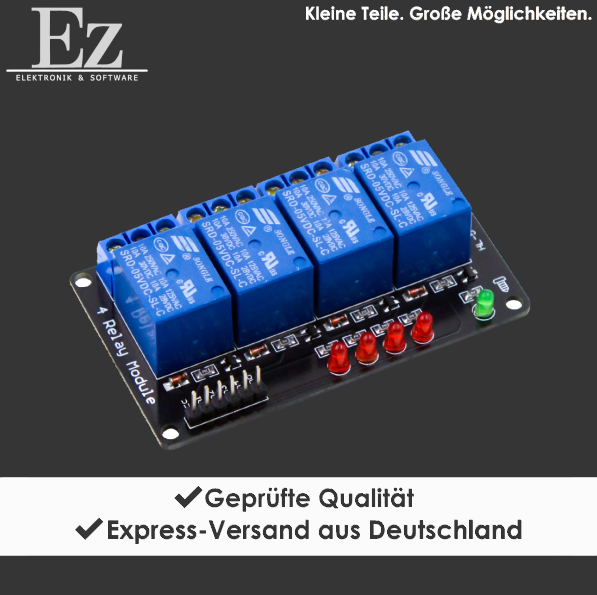 4-Kanal Relais Modul DC5V Low Level Trigger