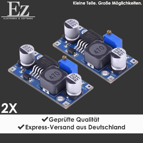 LM2596S DC-DC Step-Down Buck Converter 3A 4-40V einstellbar SMD LED