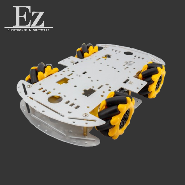 Mecanum Wheel 4WD Smart Car Aluminium Chassis Arduino inkl. L298N Motortreiber