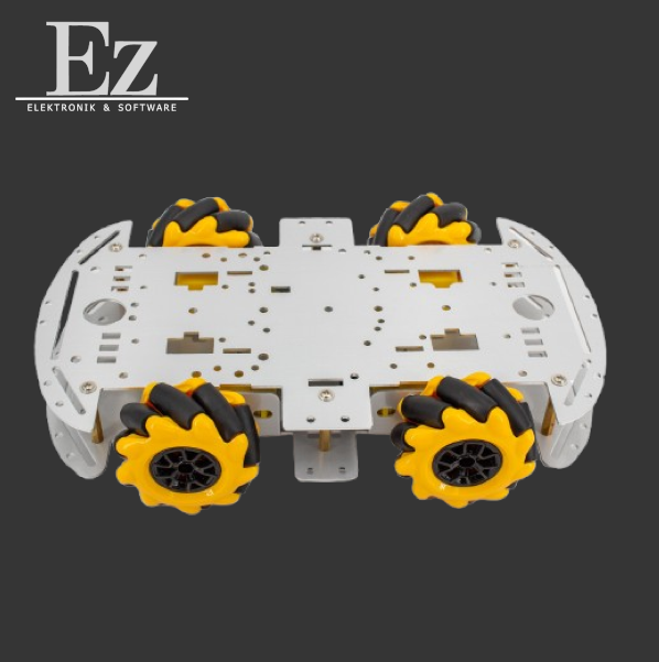 Mecanum Wheel 4WD Smart Car Aluminium Chassis Arduino inkl. L298N Motortreiber