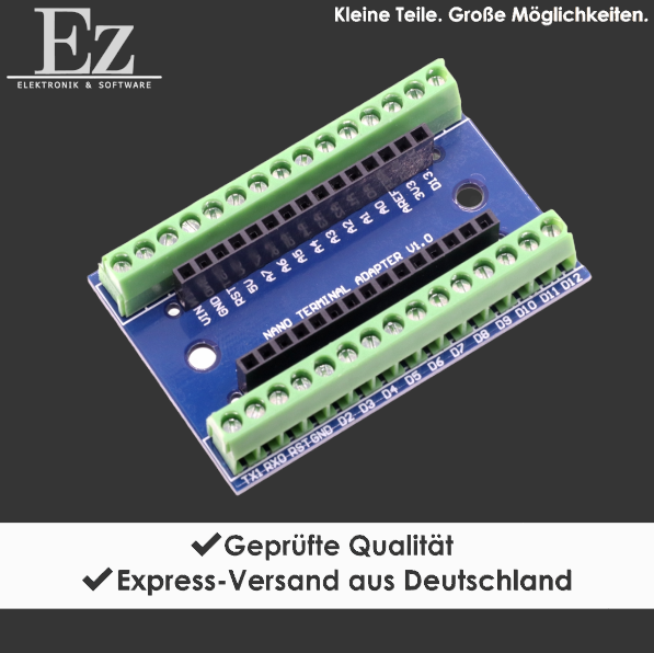 Nano IO Shield Expansion Terminal Board Adapter für Arduino Nano V3