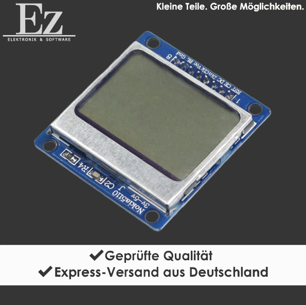 Nokia 5110 LCD Display Modul 84×48 Blaues Backlight